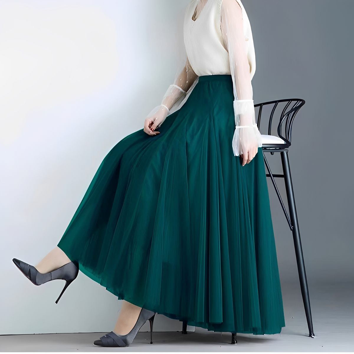 Maleah - Eleganter, gefalteter Midirock