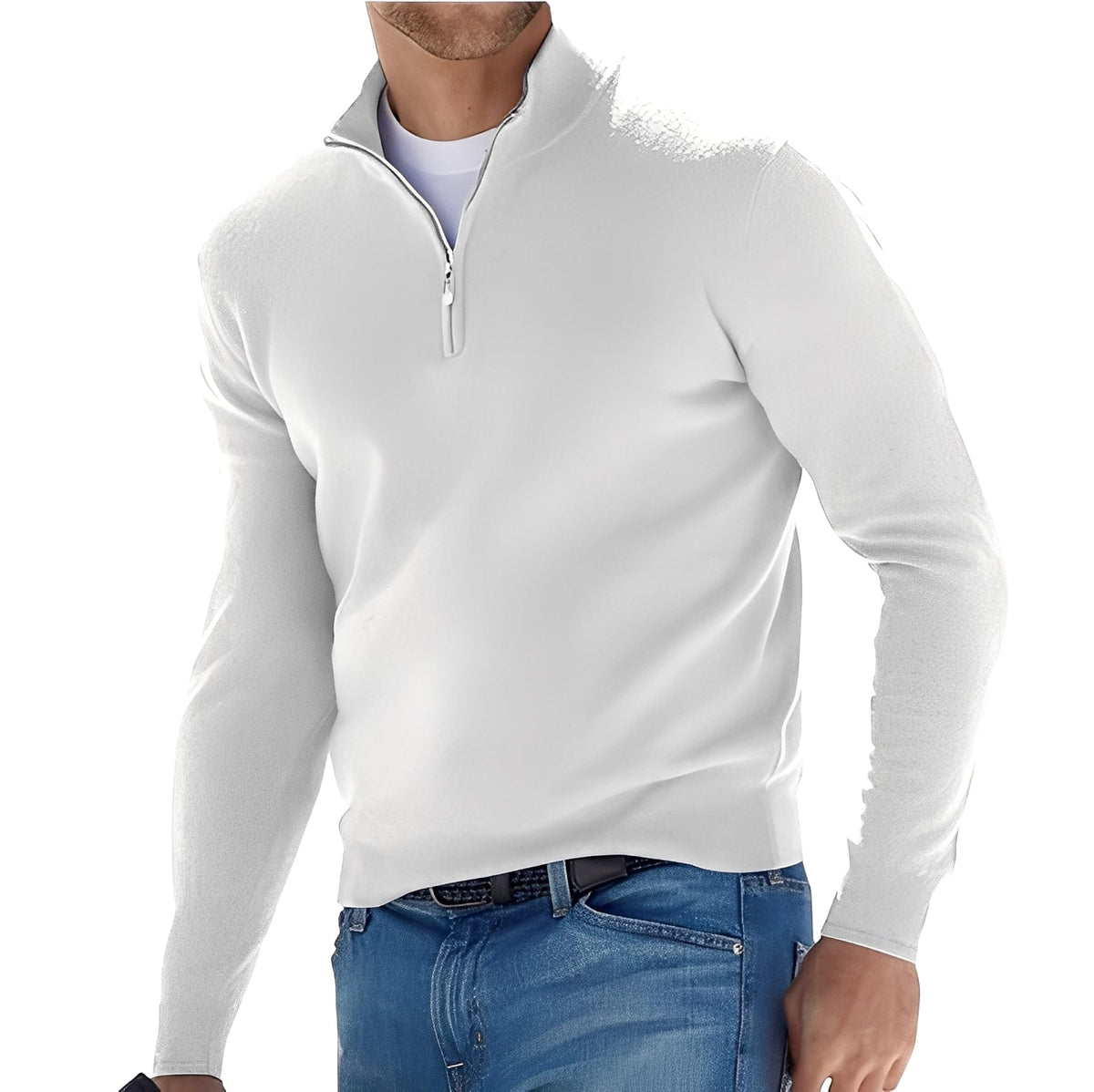 Ralph - Bequemer Pullover mit halbem Reißverschluss