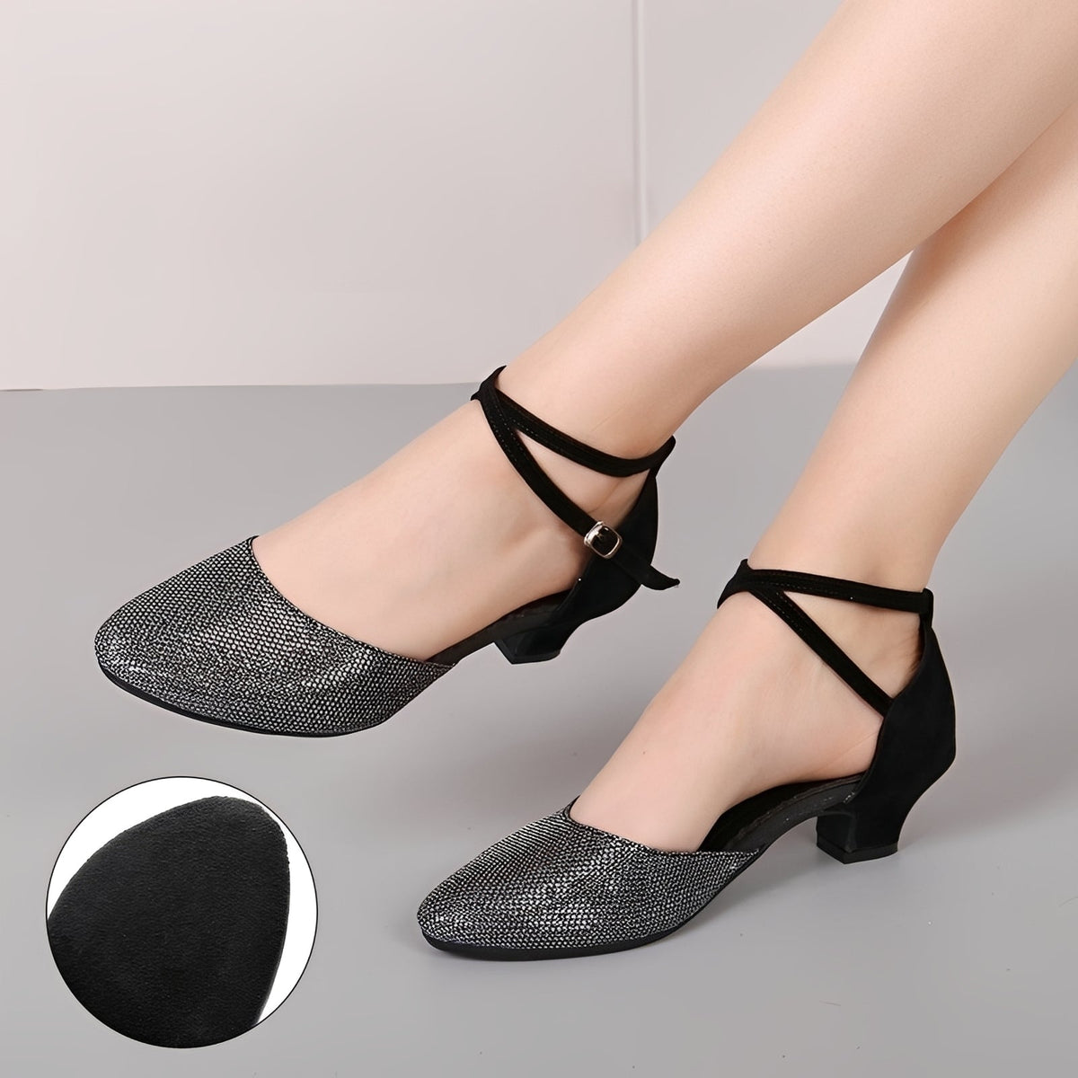 Carrie - Stilvolle Glitzer-Sandalen für Damen