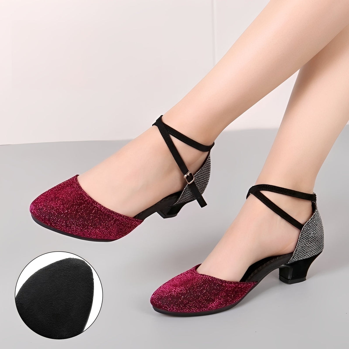 Carrie - Stilvolle Glitzer-Sandalen für Damen