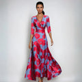 Lindsey - Stilvolles Wickelkleid mit floralen Akzenten
