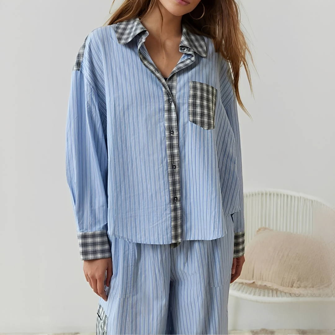 Elena - Stilvolles zweiteiliges Pyjama-Set