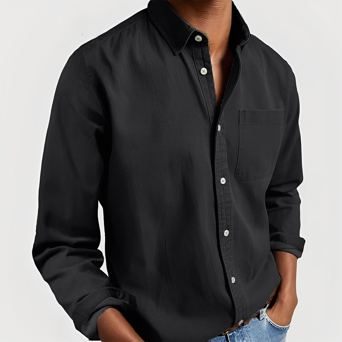 Gauvain - Casual Langarmhemd für Herren