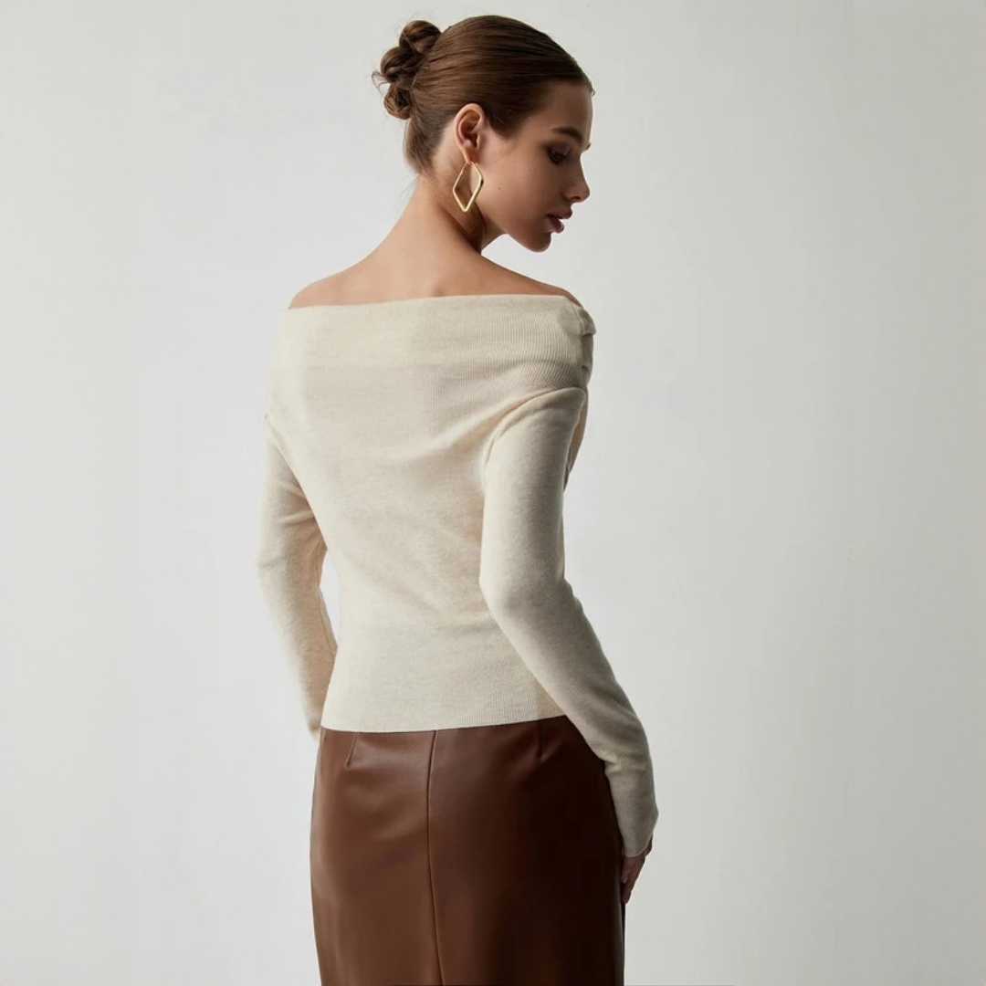 Yasmin - Elegantes schulterfreies Top