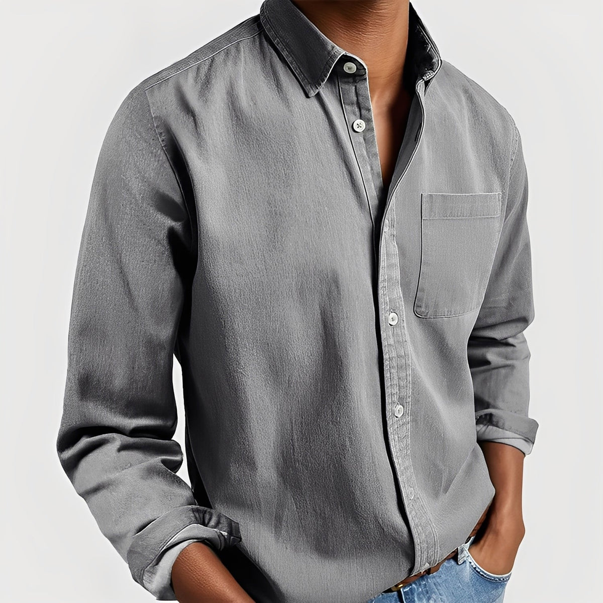 Gauvain - Casual Langarmhemd für Herren
