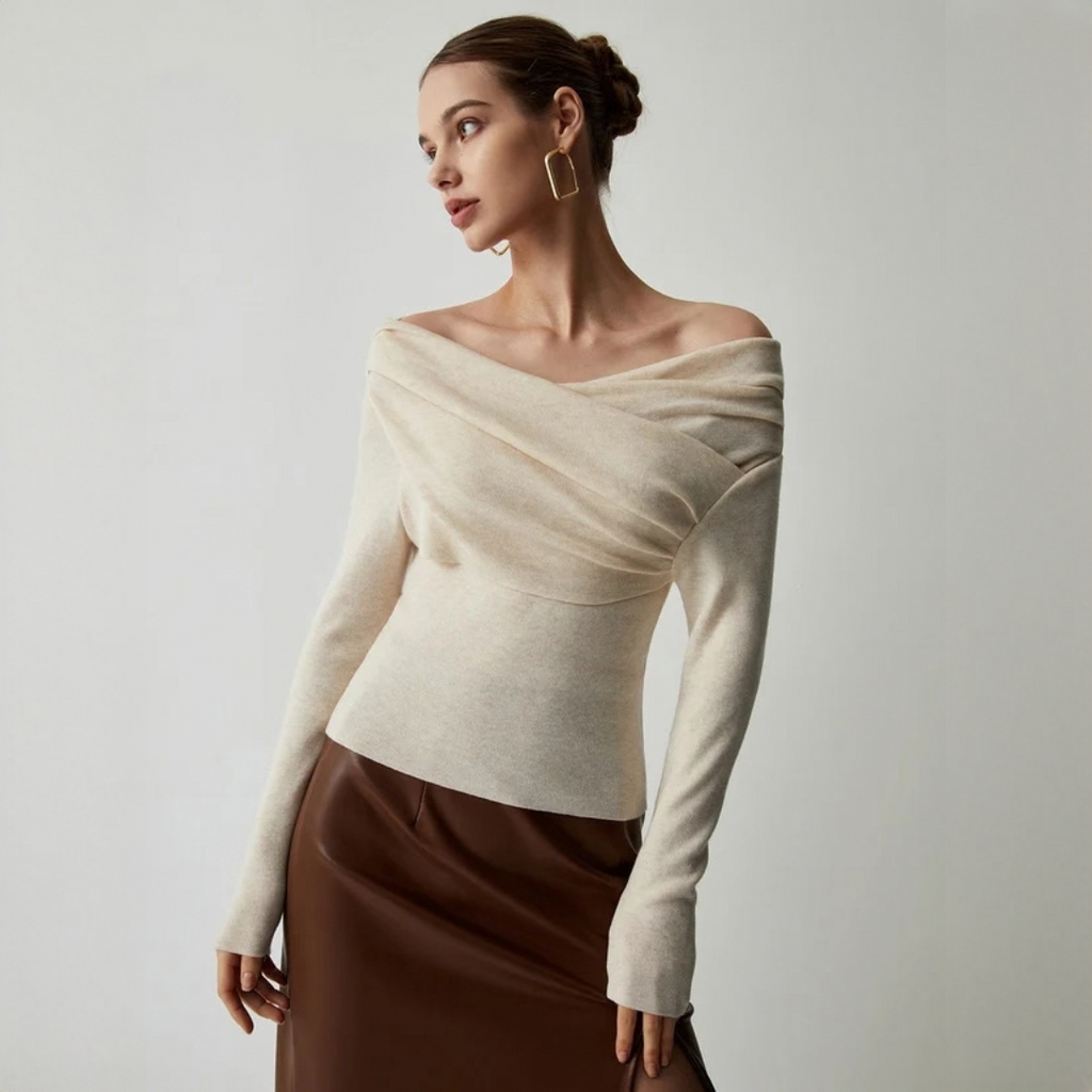 Yasmin - Elegantes schulterfreies Top