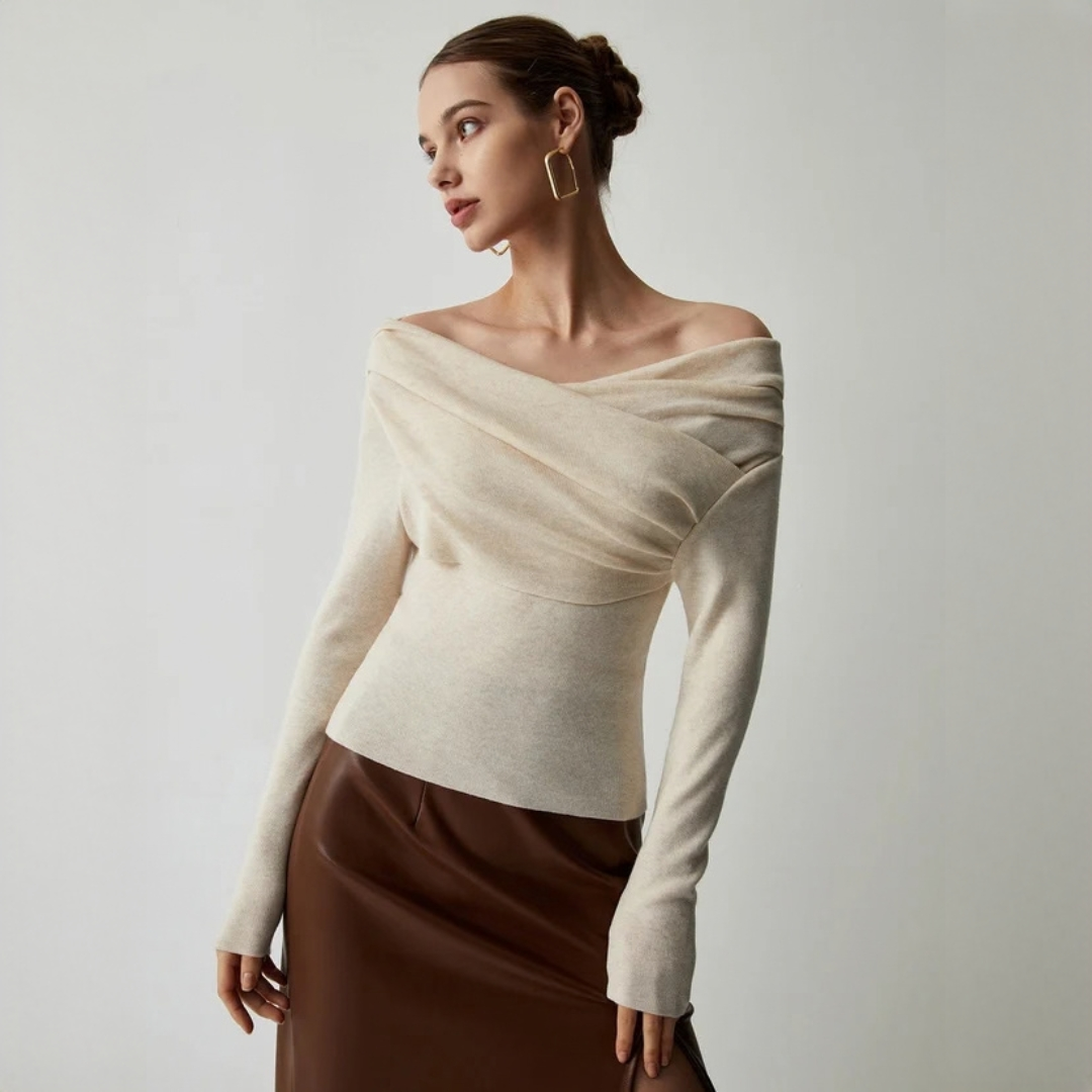 Yasmin - Elegantes schulterfreies Top
