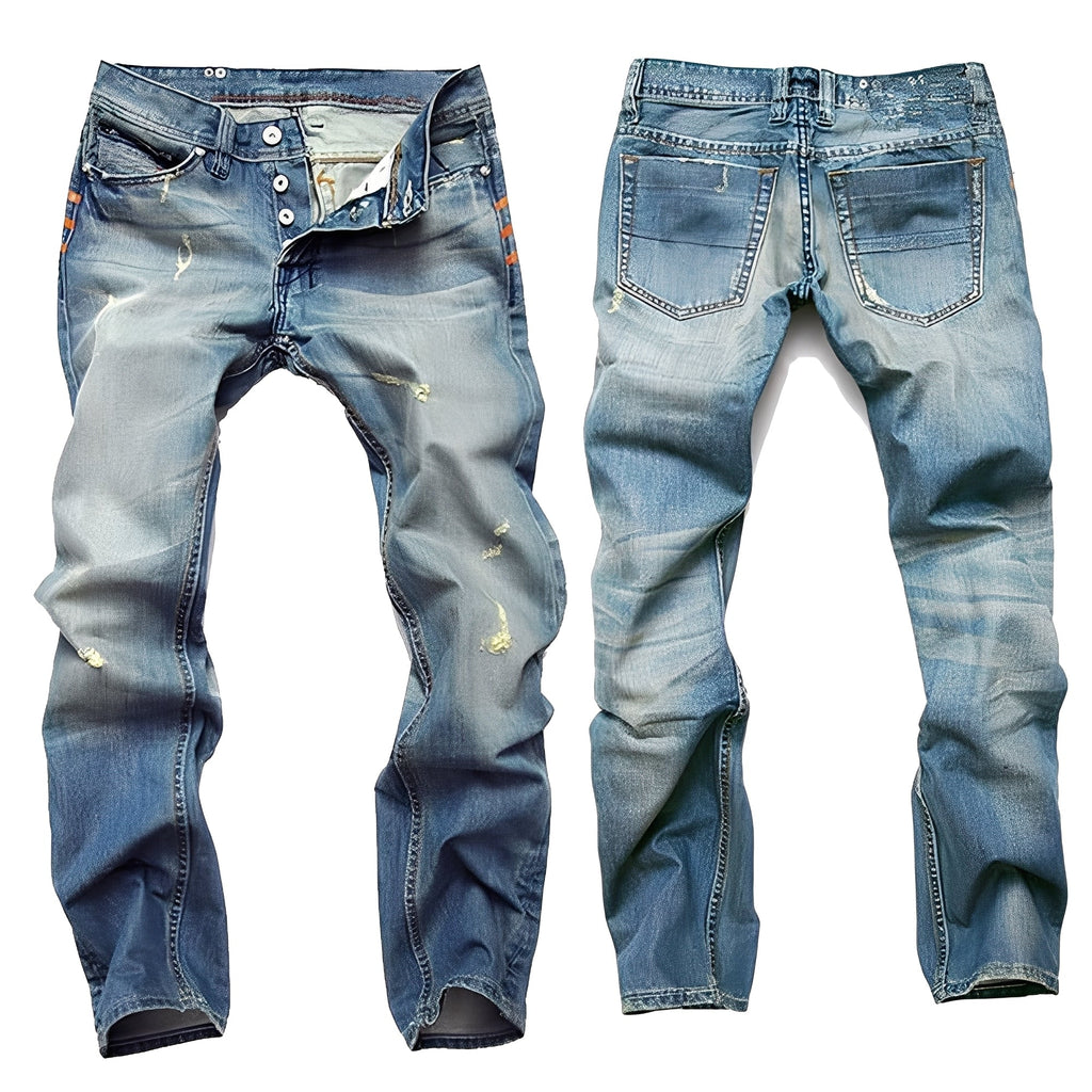 Kaleb - Klassische Jeans mit abgenutztem Design