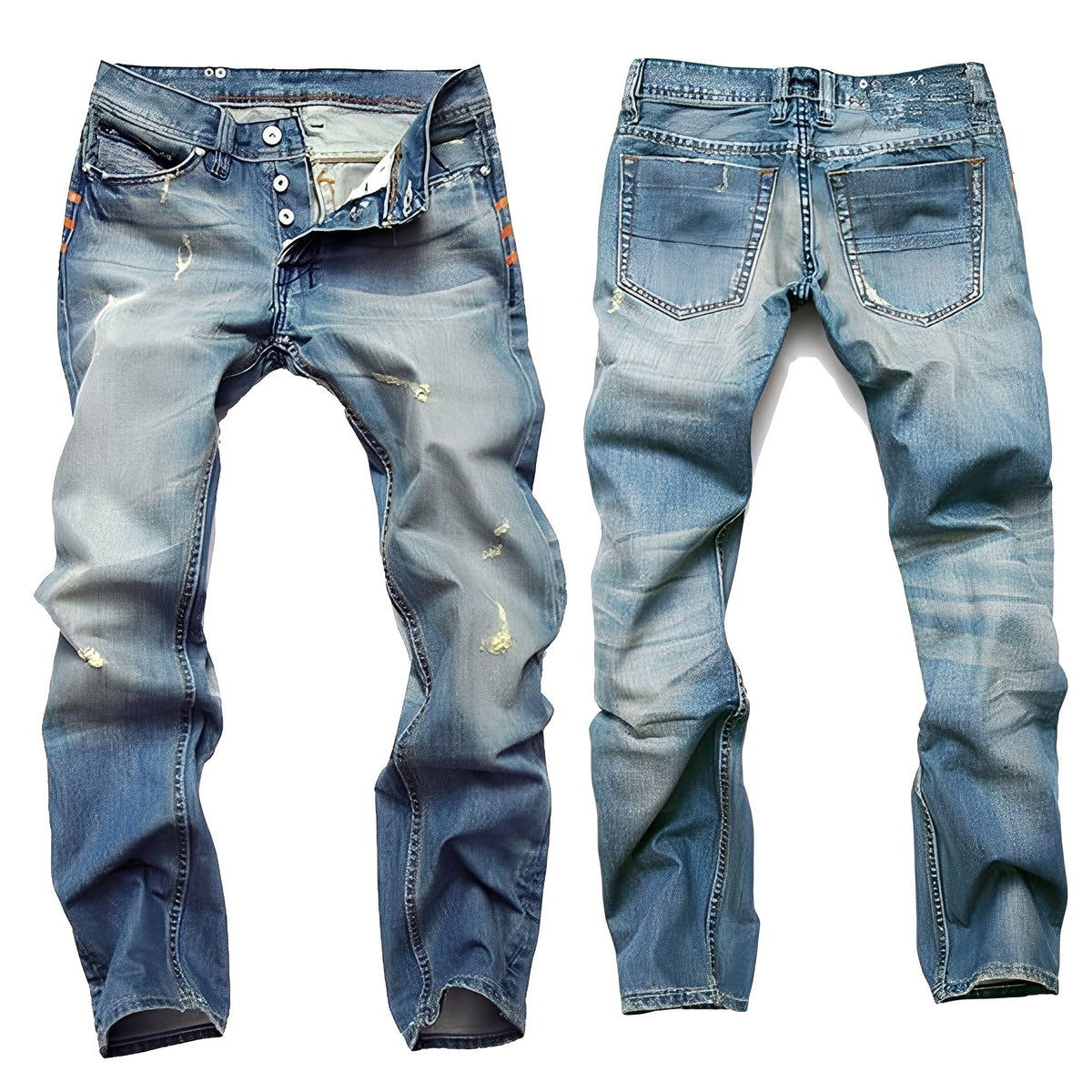 Kaleb - Klassische Jeans mit abgenutztem Design