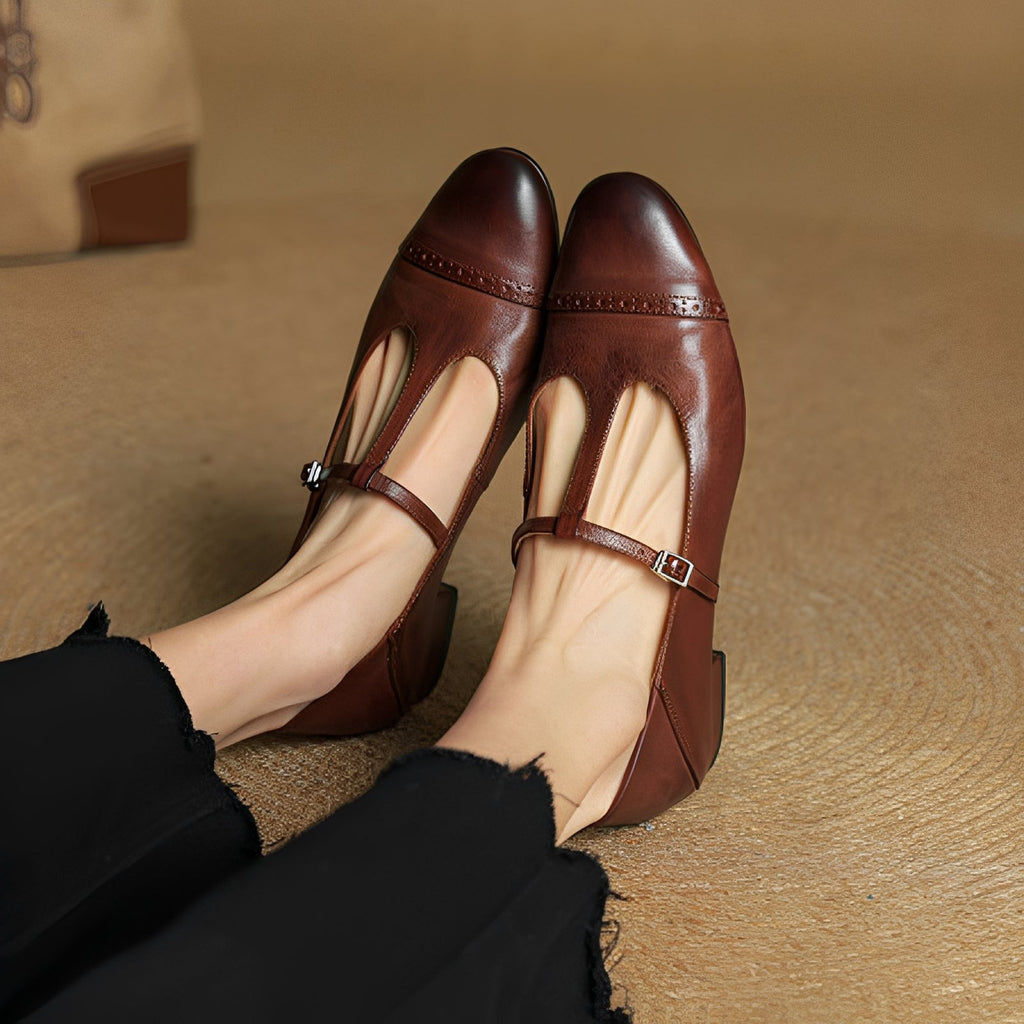 Bella - Elegante Ballerinas mit T-förmiger Schnalle