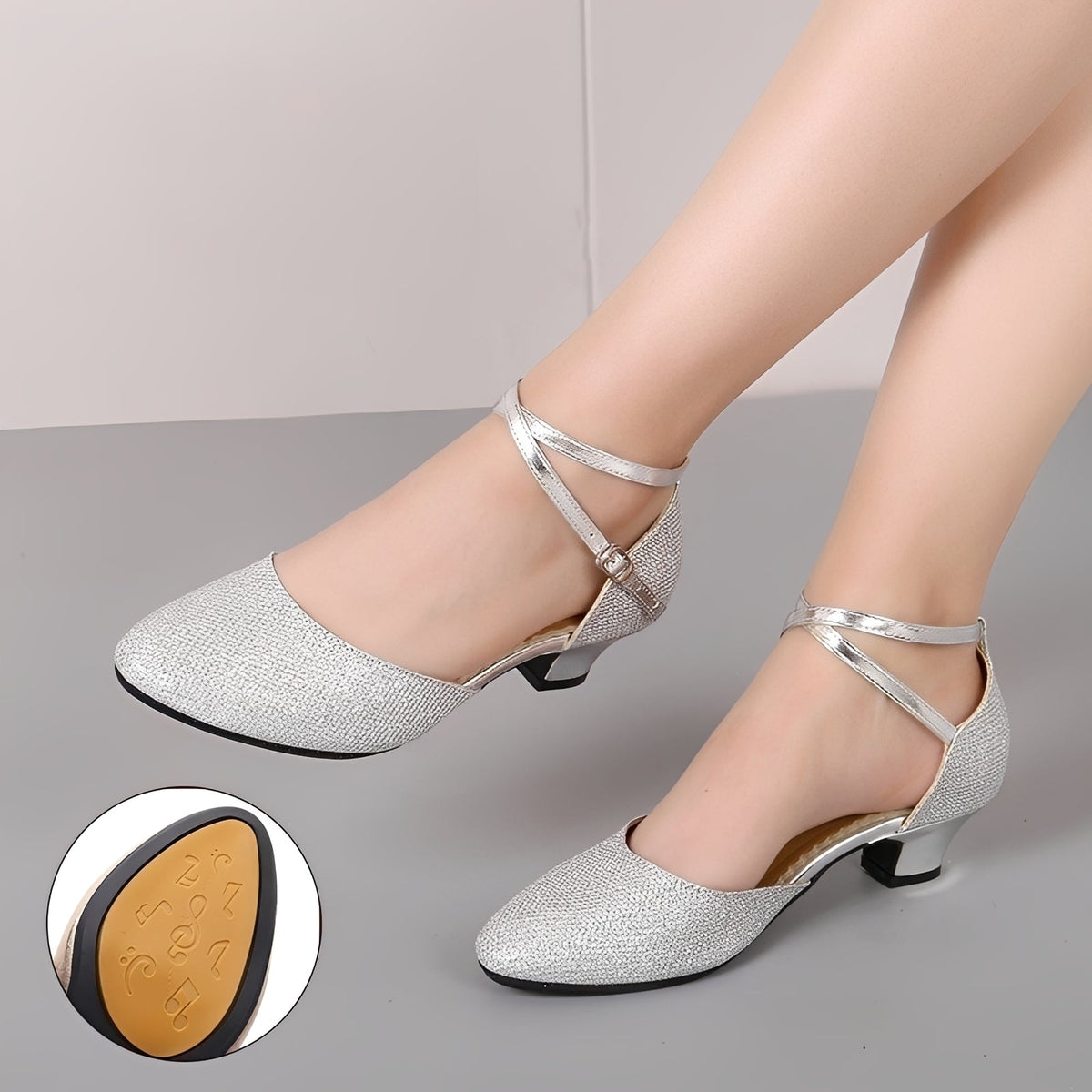 Carrie - Stilvolle Glitzer-Sandalen für Damen