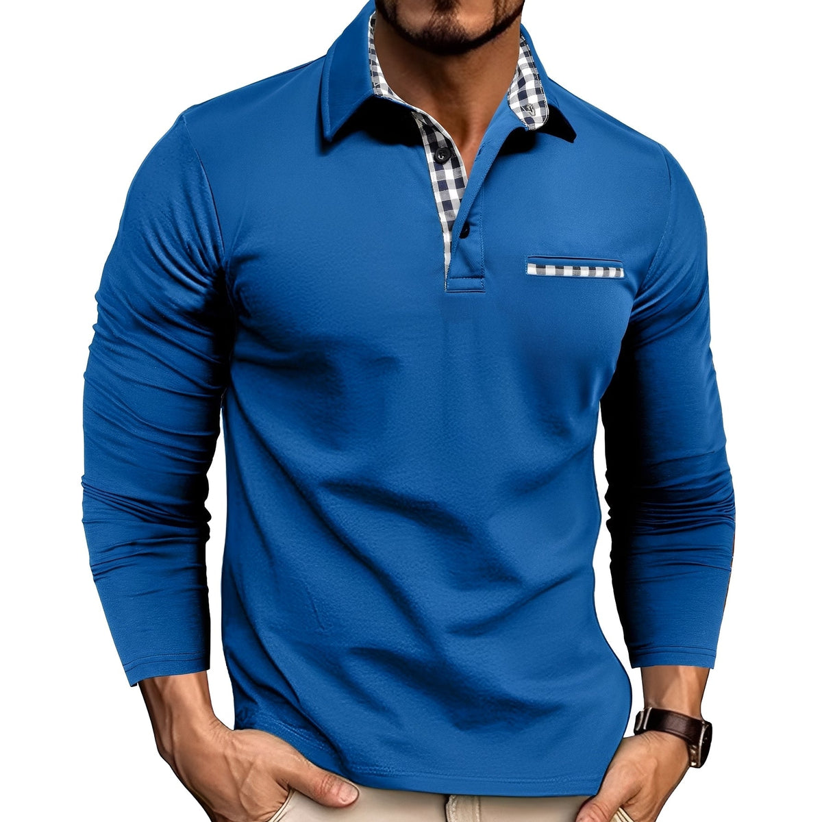 Rupert - Bequemes Langarm-Poloshirt für Herren