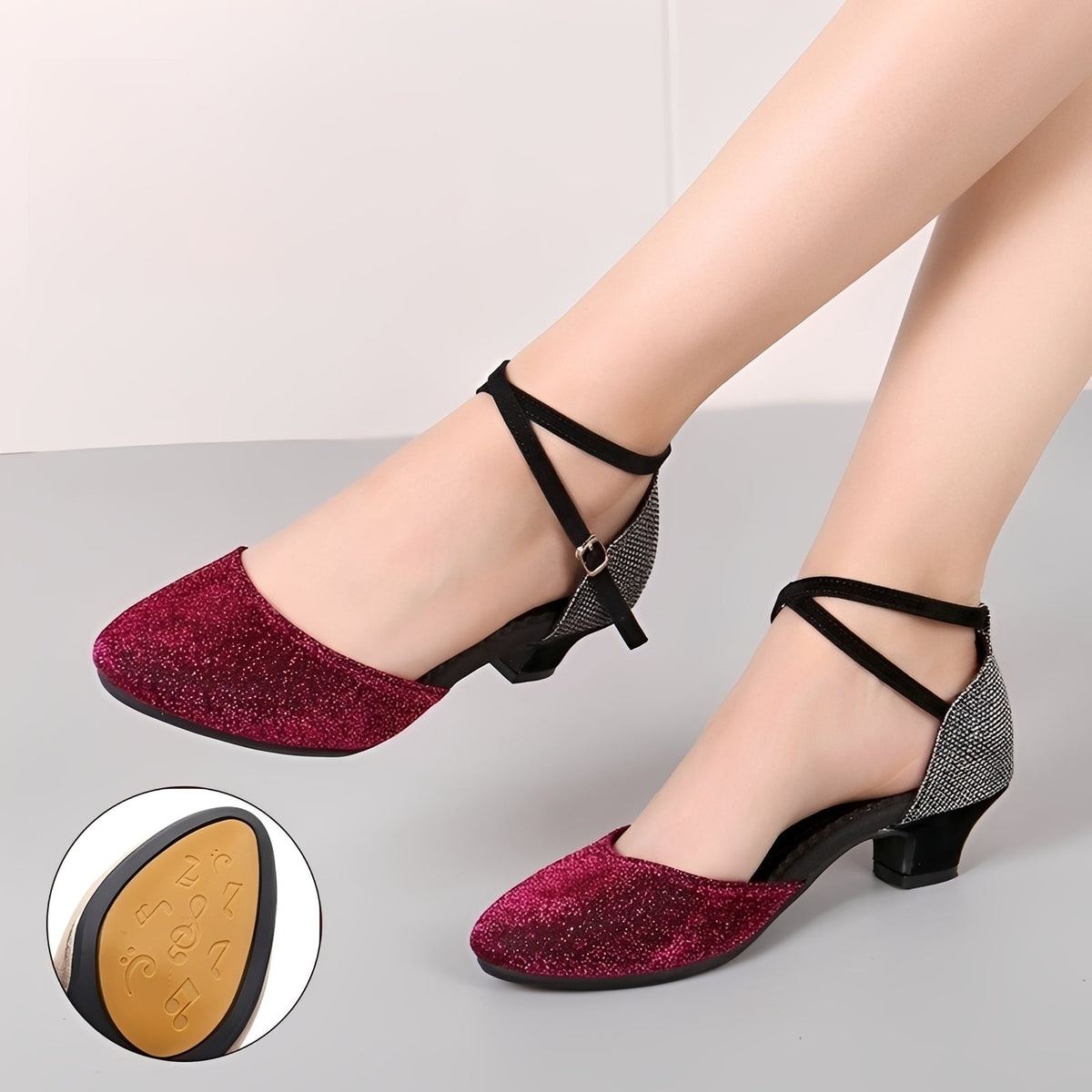 Carrie - Stilvolle Glitzer-Sandalen für Damen