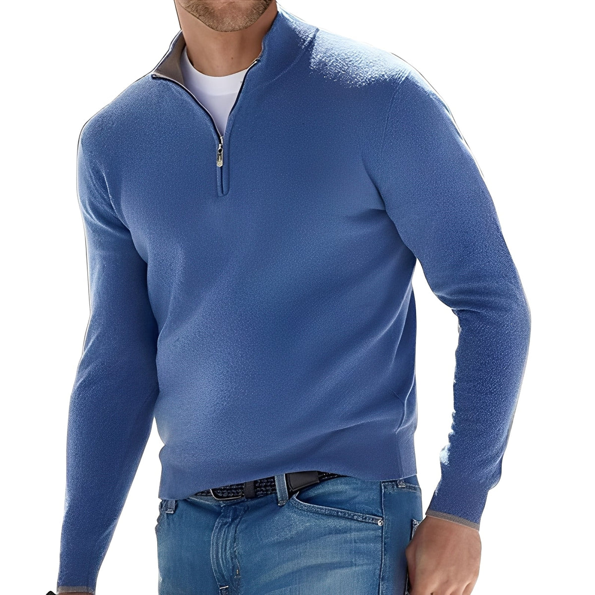 Ralph - Bequemer Pullover mit halbem Reißverschluss