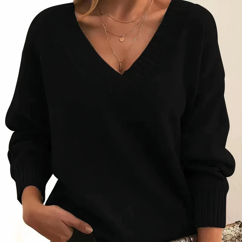 Herbst - Eleganter und komfortabler V-Ausschnitt-Pullover