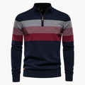Aurullo - Komfortabler Pullover mit halbem Reißverschluss