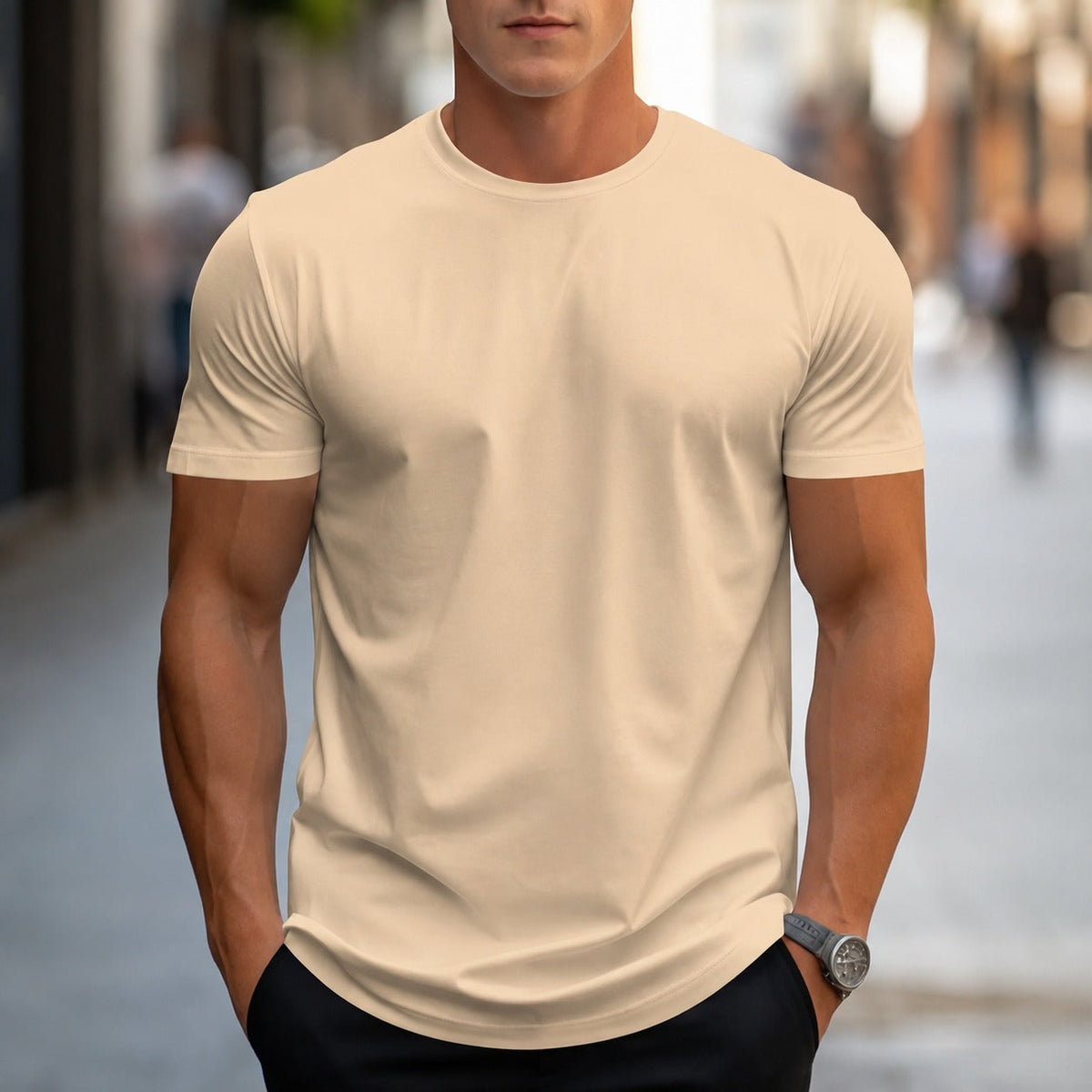 Owen - Legeres, unifarbenes Herren-T-Shirt
