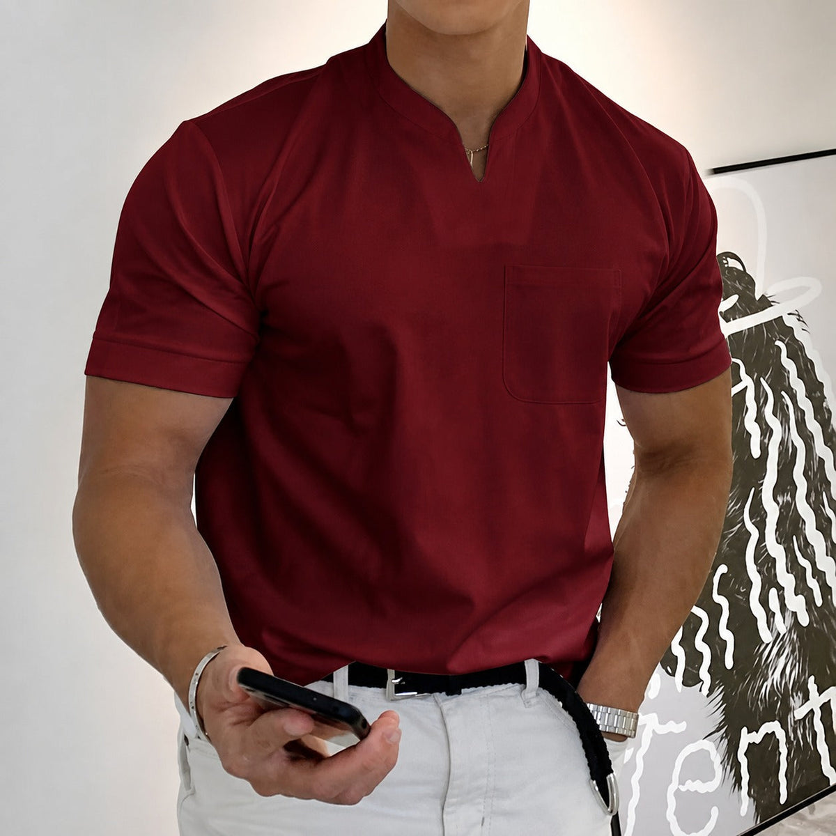 Jason - Kurzarm Fitness T-Shirt Herren