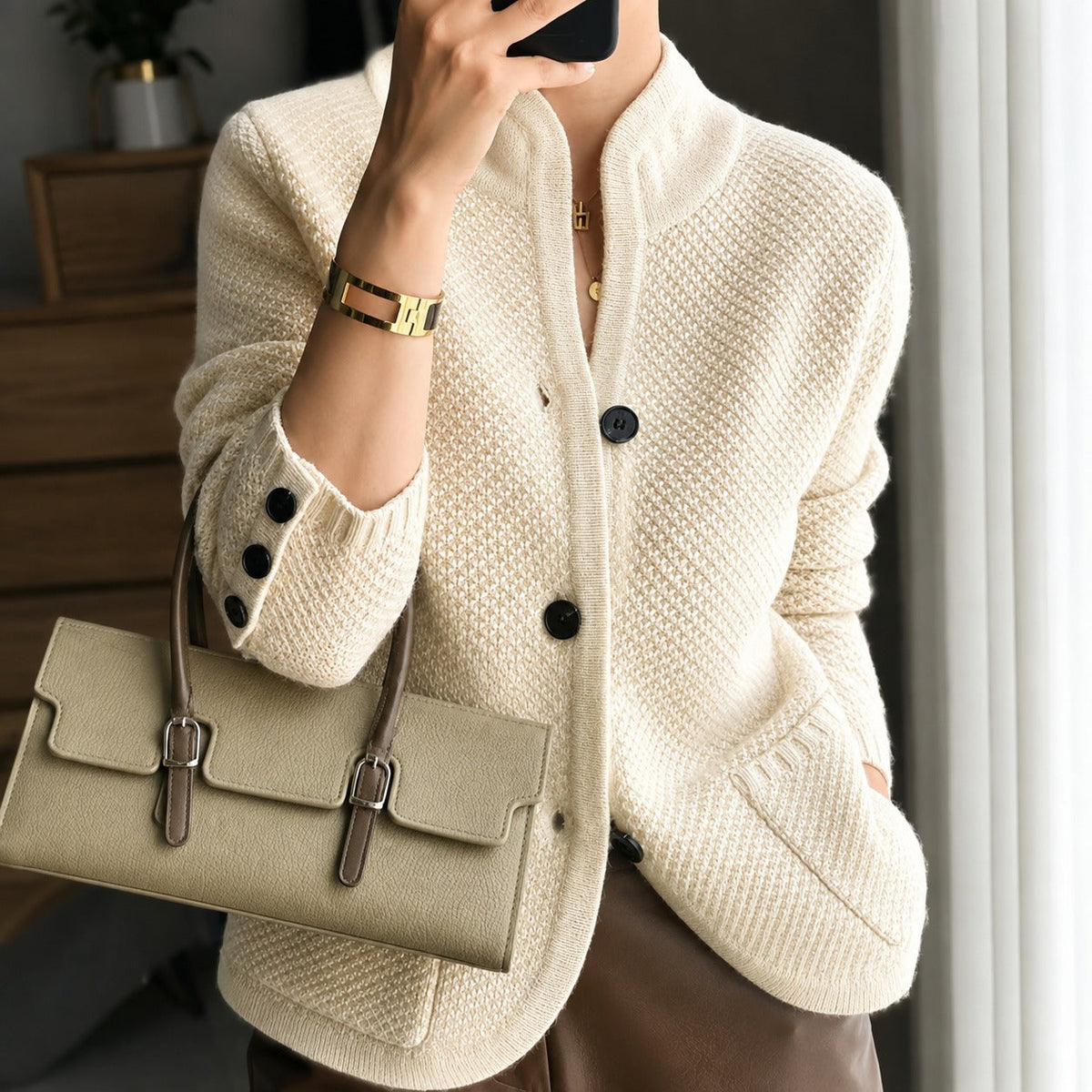 Edda - Wärmender Cardigan mit Knöpfen