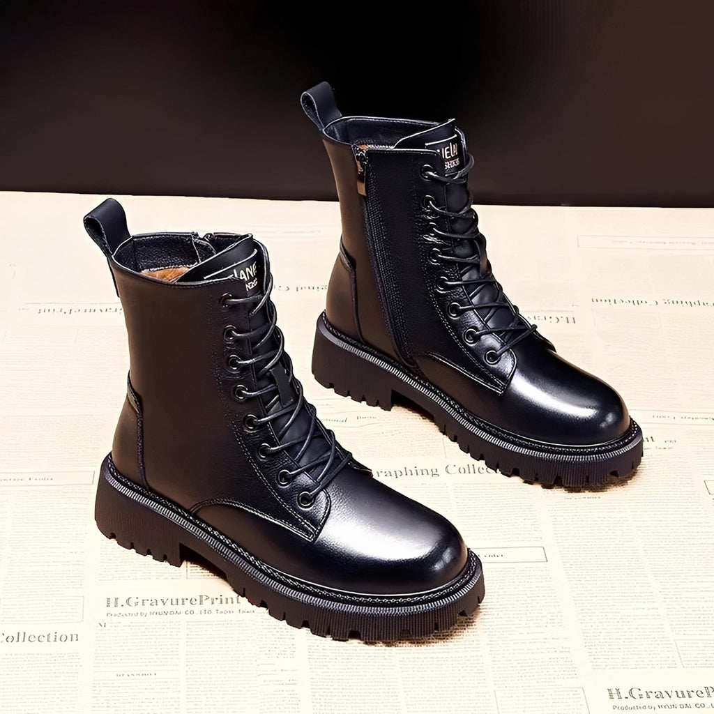 Adelpha - Schwarze Winterstiefel für kalte Tage