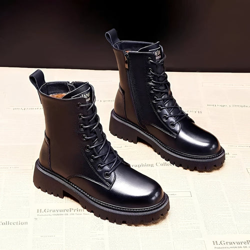 Adelpha - Schwarze Winterstiefel für kalte Tage