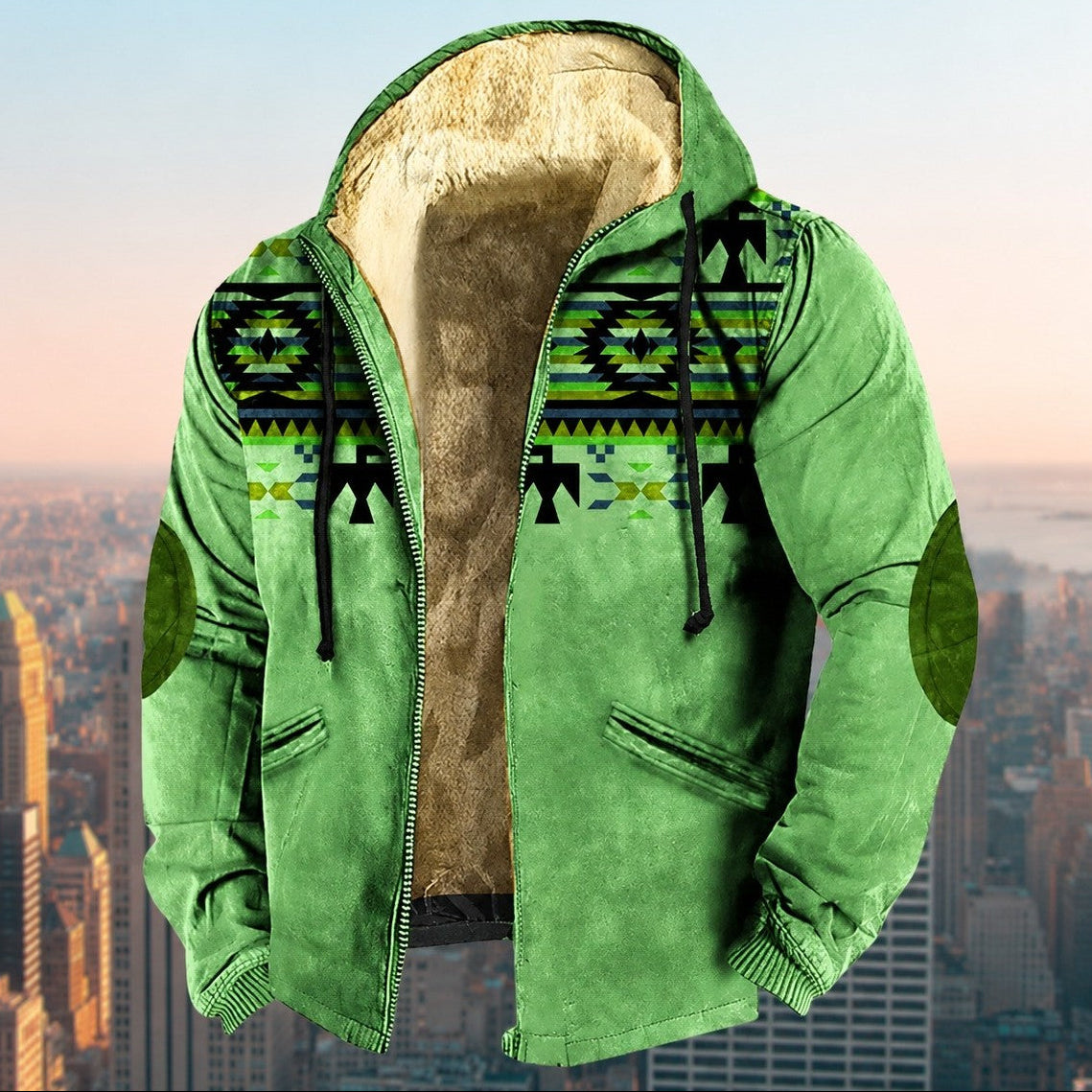 Laszlo - Kapuzenjacke mit Tribal-Muster für Herren