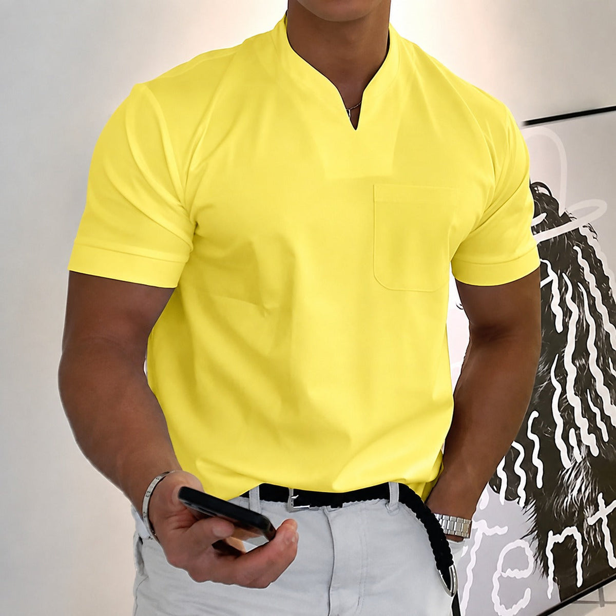 Jason - Kurzarm Fitness T-Shirt Herren