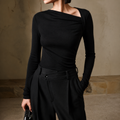 Selina - Langarmshirt mit schrägem Design