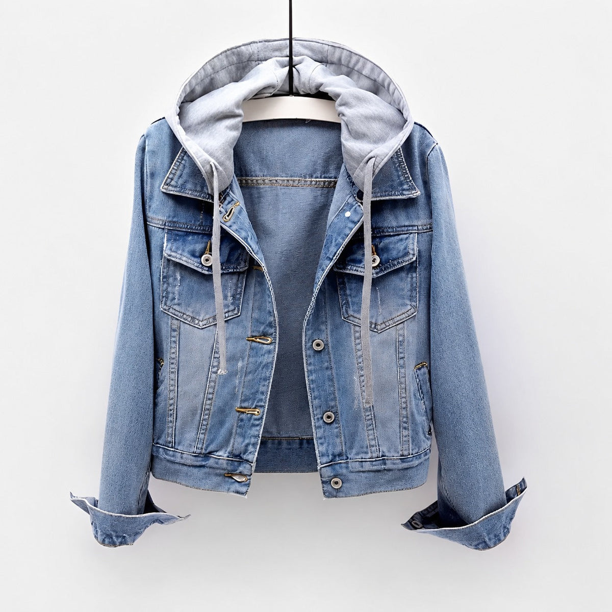 Adah - Lange Jacke mit abnehmbarer Kapuze