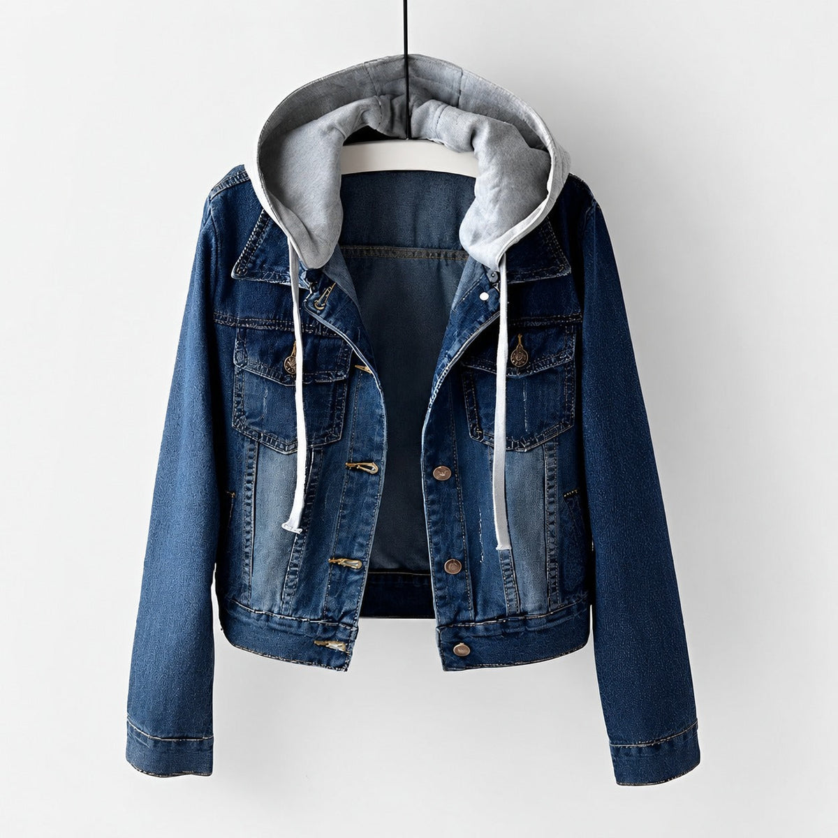 Adah - Lange Jacke mit abnehmbarer Kapuze
