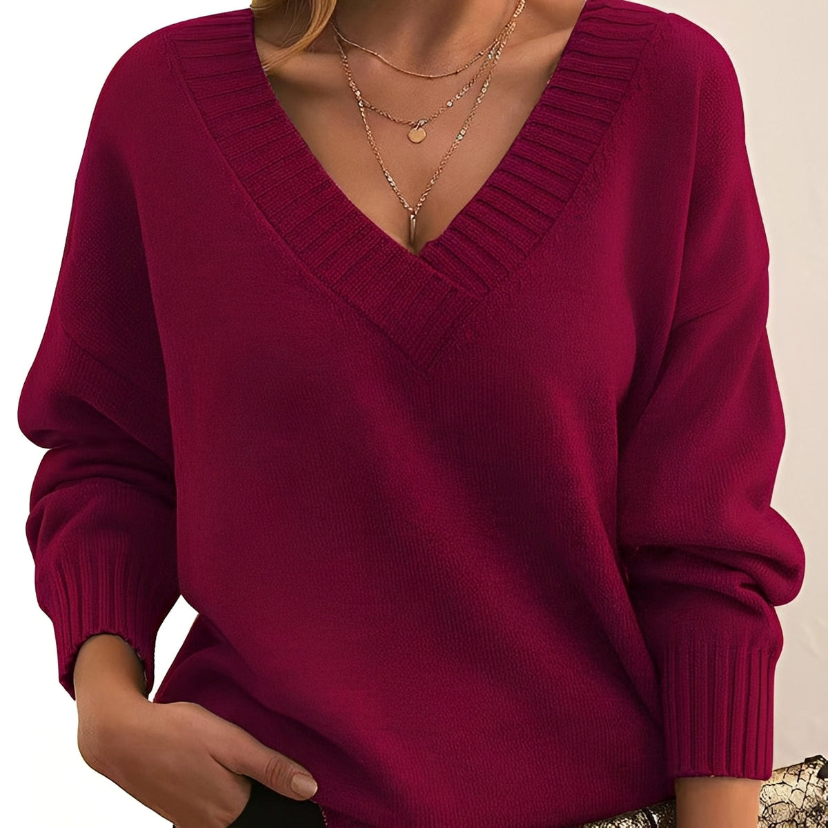 Mollie - Schicker und komfortabler V-Ausschnitt-Pullover
