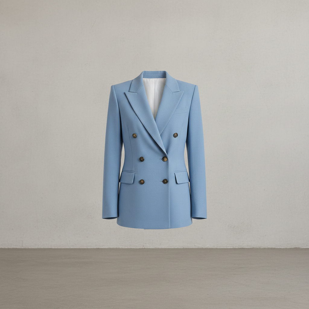 Blauer Polyesterblazer