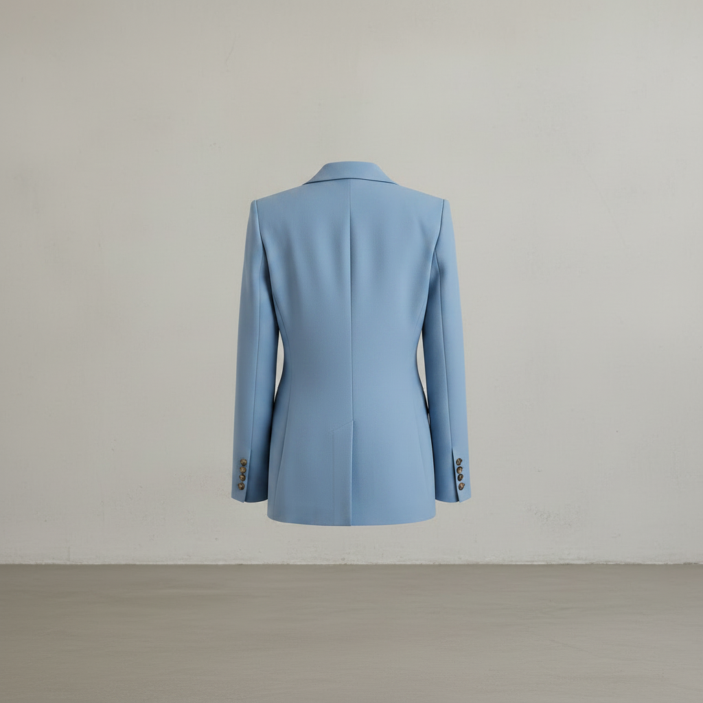 Blauer Polyesterblazer