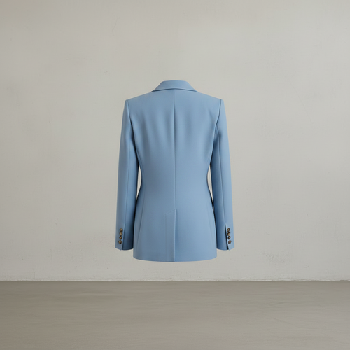 Blauer Polyesterblazer