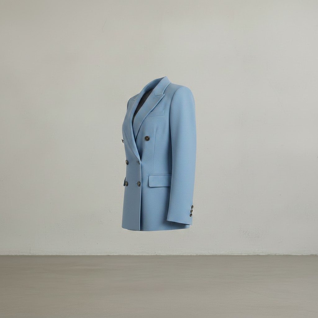Blauer Polyesterblazer