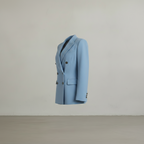 Blauer Polyesterblazer
