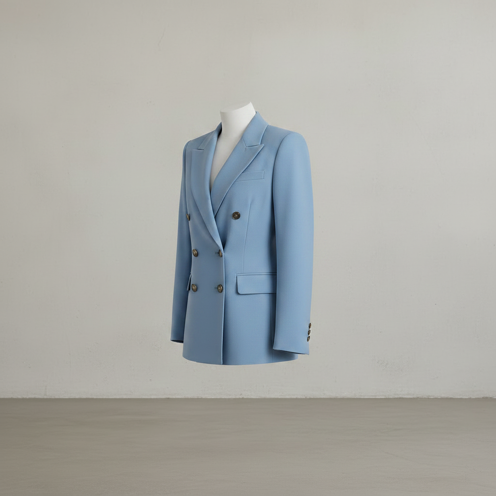 Blauer Polyesterblazer