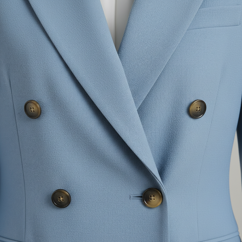 Blauer Polyesterblazer