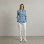 Blauer Polyesterblazer