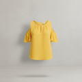 Gelbe Chiffonbluse