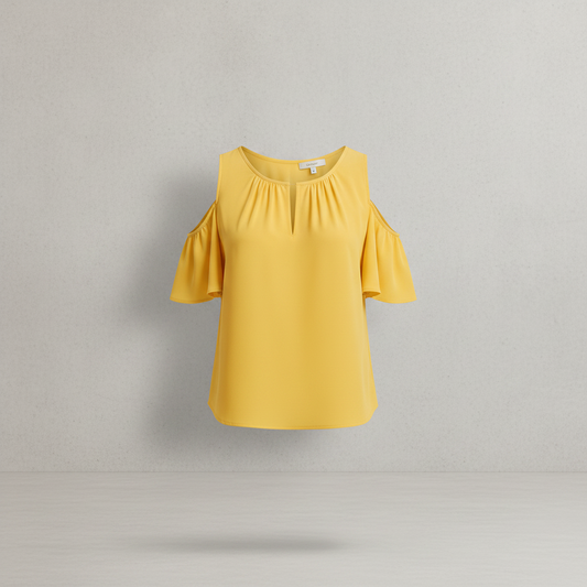 Gelbe Chiffonbluse