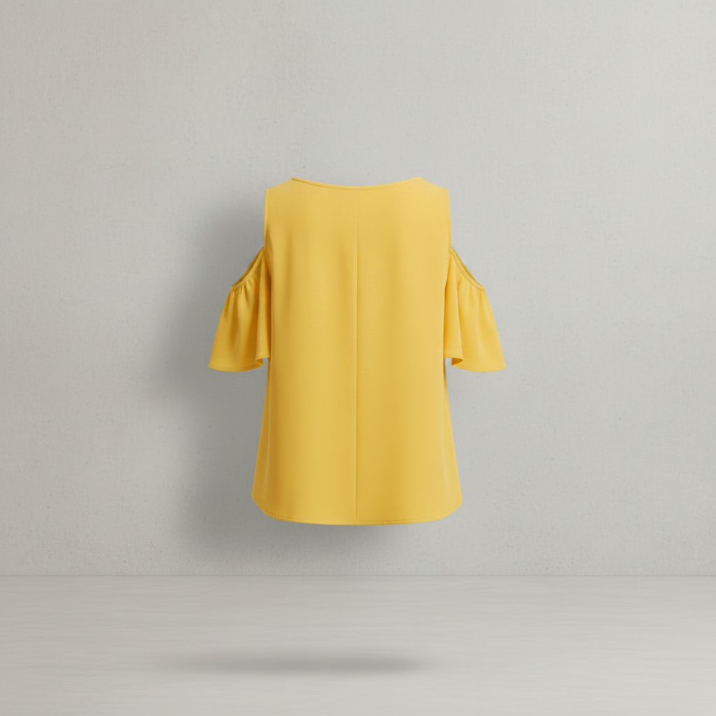 Gelbe Chiffonbluse