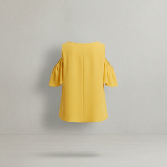 Gelbe Chiffonbluse