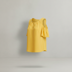 Gelbe Chiffonbluse