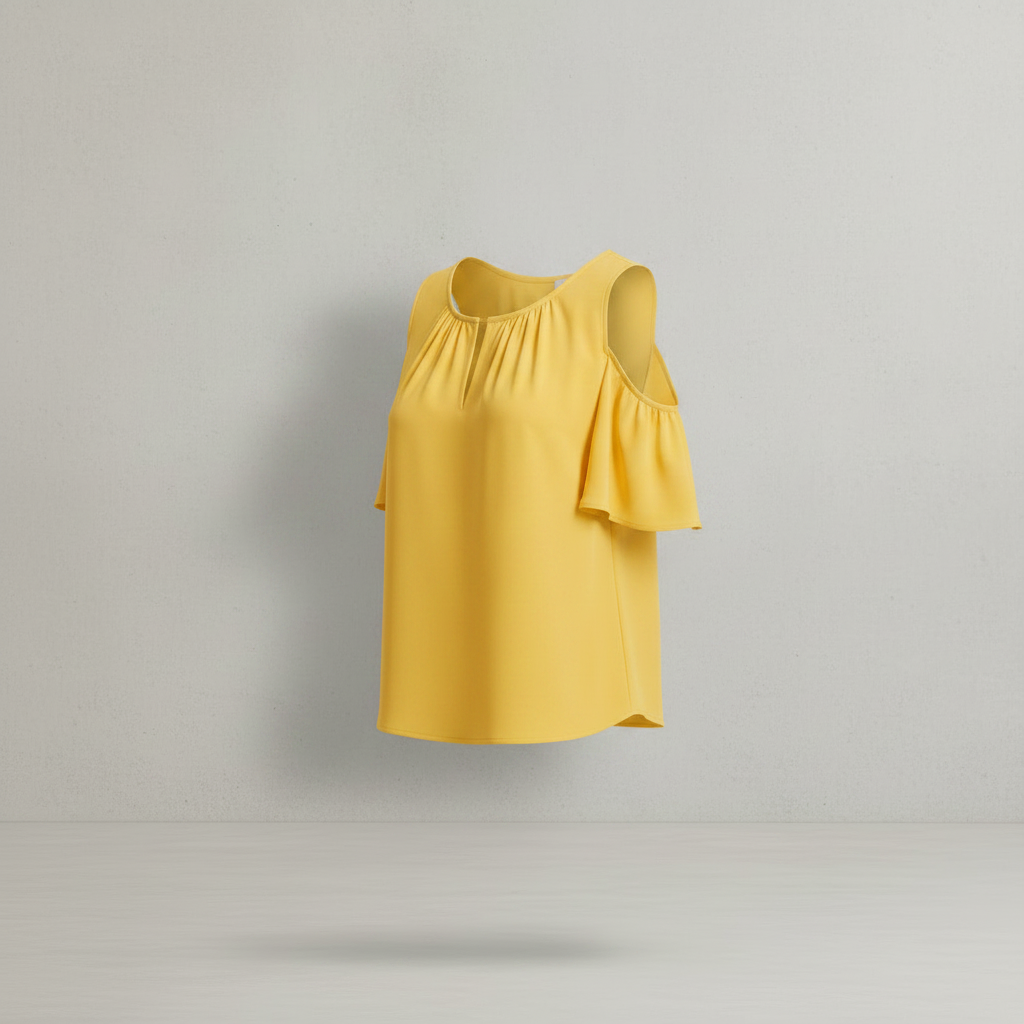 Gelbe Chiffonbluse