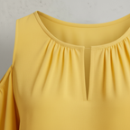 Gelbe Chiffonbluse