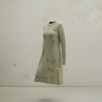 Grünes Wollstrickkleid