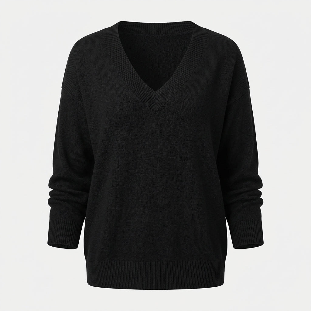 Herbst - Eleganter und komfortabler V-Ausschnitt-Pullover
