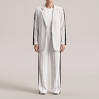 Damen Business Anzug - Zweiteiliges Set mit Blazer und weiter Hose mit Seitenschlitz
