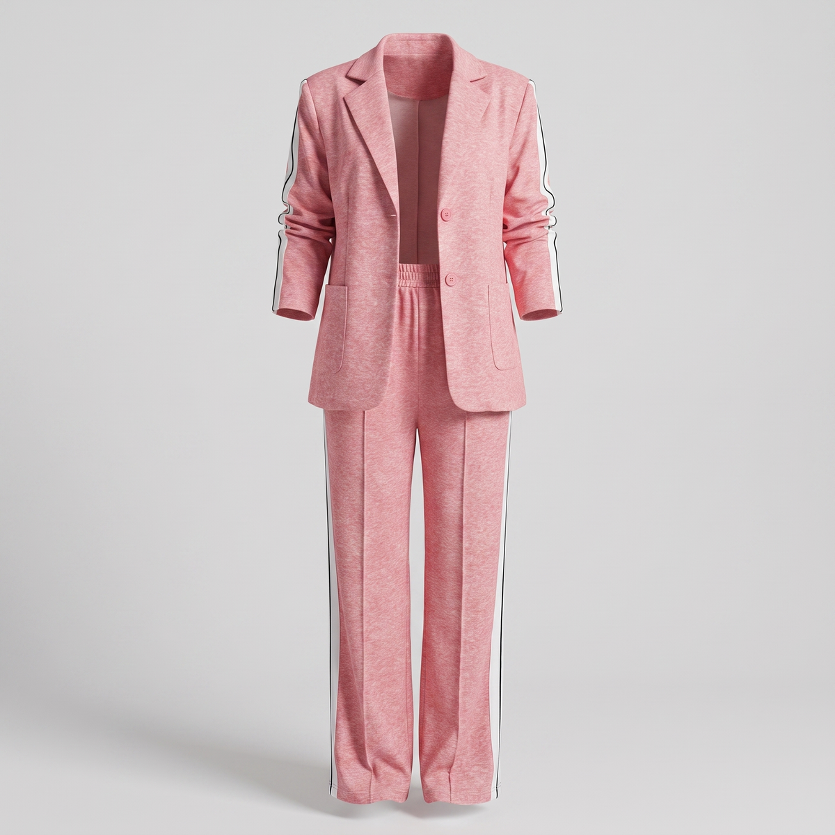 Damen Business Anzug - Zweiteiliges Set mit Blazer und weiter Hose mit Seitenschlitz